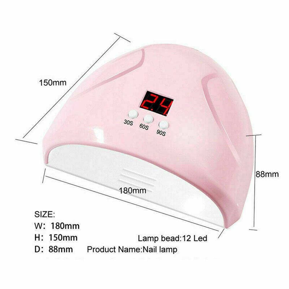 UV Lampe Für Maniküre 36W LED Nagel Trockner Lampe Sonnenlicht Aushärtung Alle Gel Polnisch Trocknen Gel Lack USB Smart Timing Nail art Werkzeuge rosa