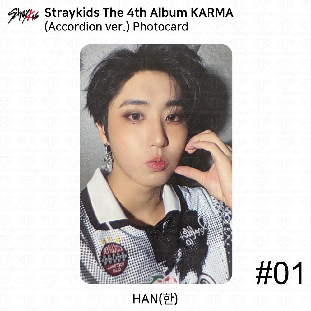 Stray Kids Das 4. Album Karma Akkordeon-Version Offizielle Fotokarte Han (Accordion ver)