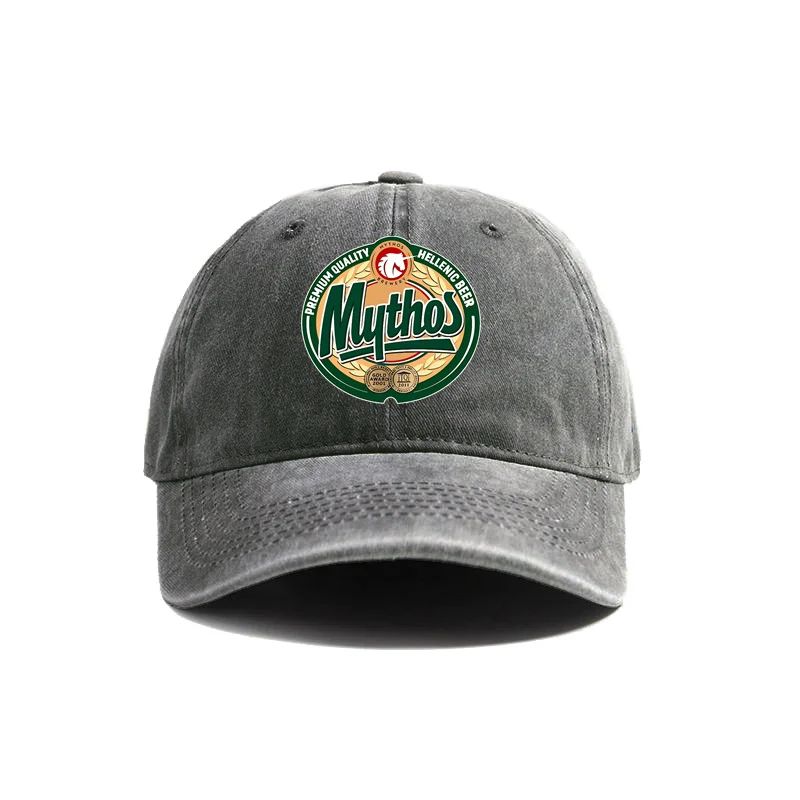 2026 Mythos Bier Baseballkappen Used-Look Hüte Dad Cap Herren Damen Retro Outdoor Sommer Verstellbar Mythos Griechisches Bier Hüte Lässig Adjustable