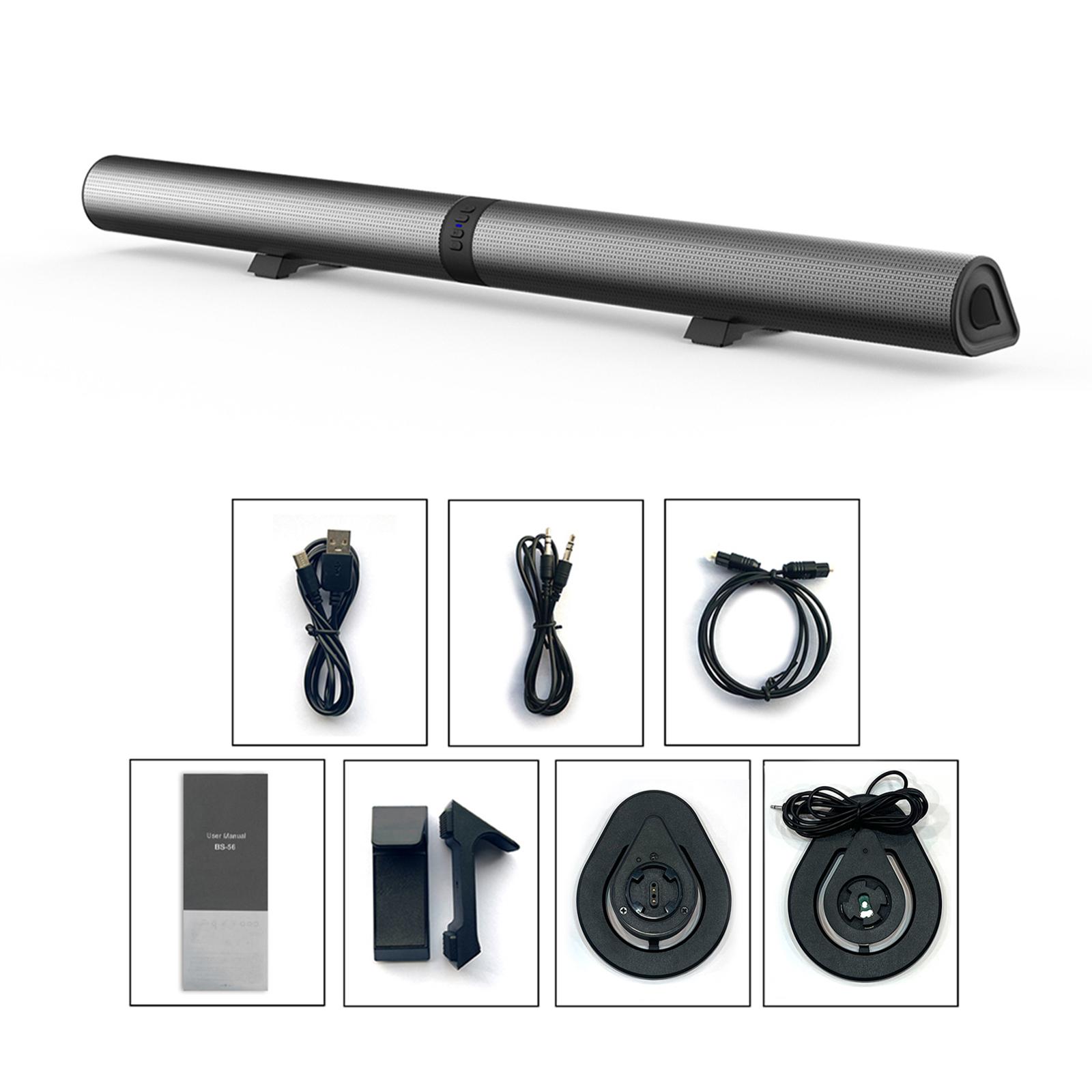 BS-56 TV Computer Desktop BT Stereo Abnehmbare Drahtlose Soundbar Ultra-laut Bühne Stereo Raum schwarz