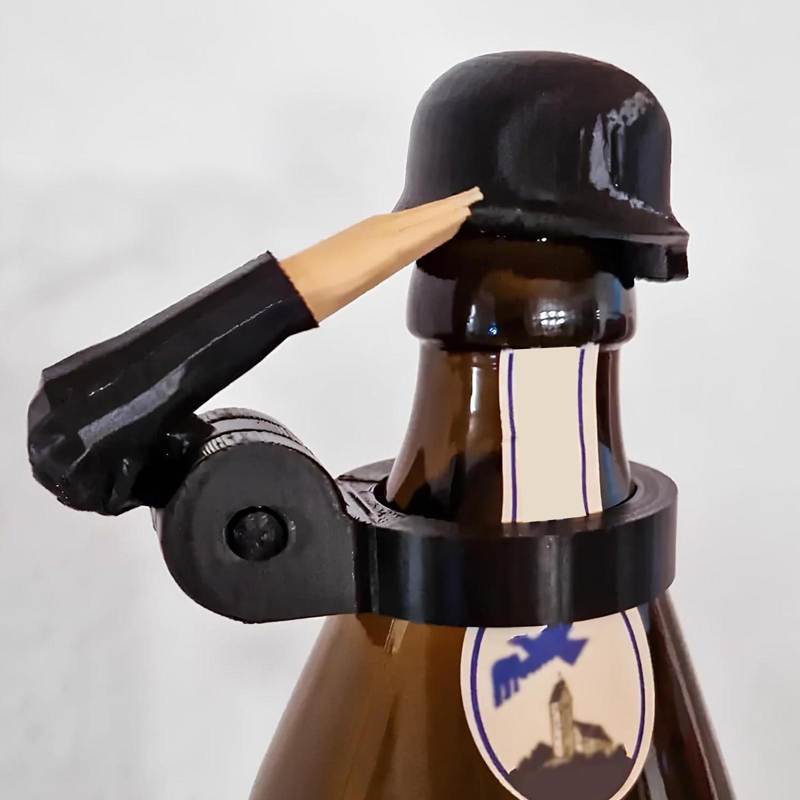 Flaschenhelm Bier/Helm Flaschenhalter Bier Wird Zum Flaschendeckel Von Bier Verwendet One Size schwarz