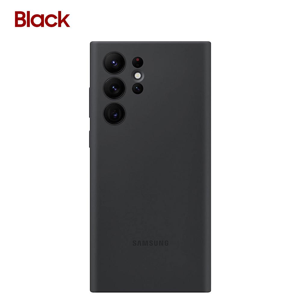 Samsung Original Silikon Handyhülle für Samsung Galaxy S22 Ultra S22Ultra Vollschutz Handyhülle schwarz