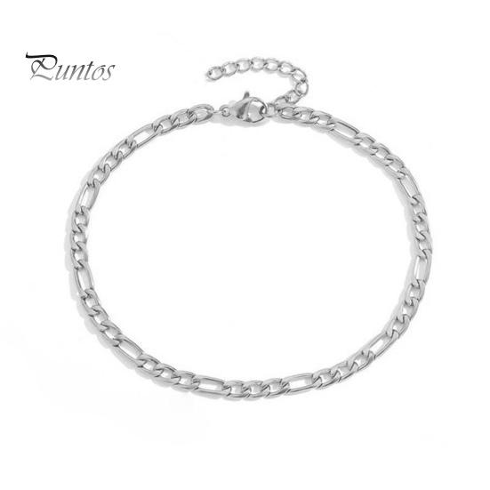 Frauen Fußkettchen Titan Stahl Kette Strand Fußkettchen Einstellbare Länge Feine Verarbeitung Fußkettchen Schmuck Geschenk silber