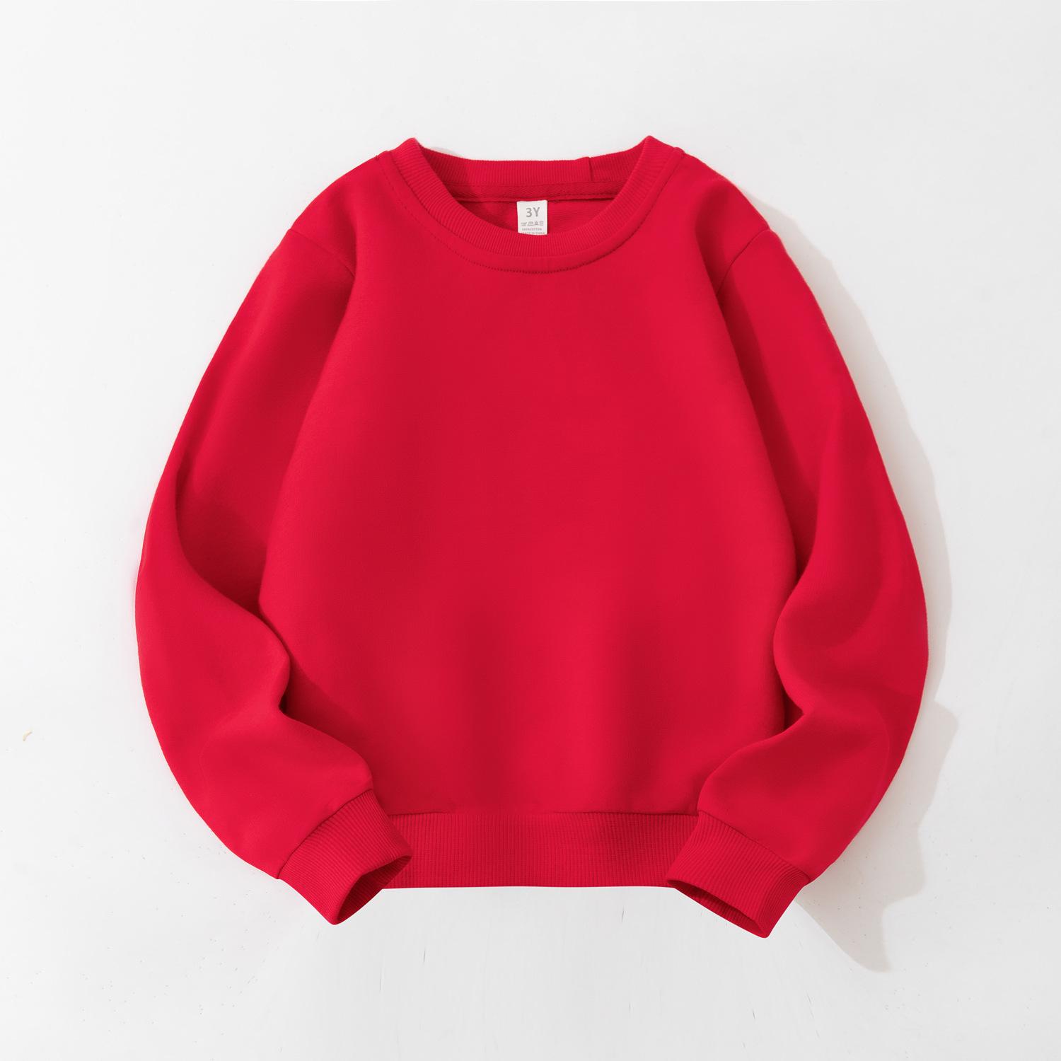Anpassbares Kinder-Sweatshirt in Uni - Herbststil Loopback Baby- & Kinderbekleidung 110cm Height rot