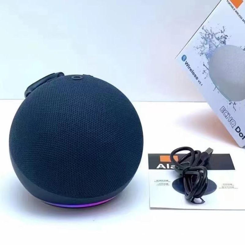 Alaxe Kleiner Bluetooth-Lautsprecher Echo Dot 5. Generation Outdoor Kabellos Bluetooth Mini RGB-Lautsprecher Heim-Subwoofer Bluetooth speaker blau