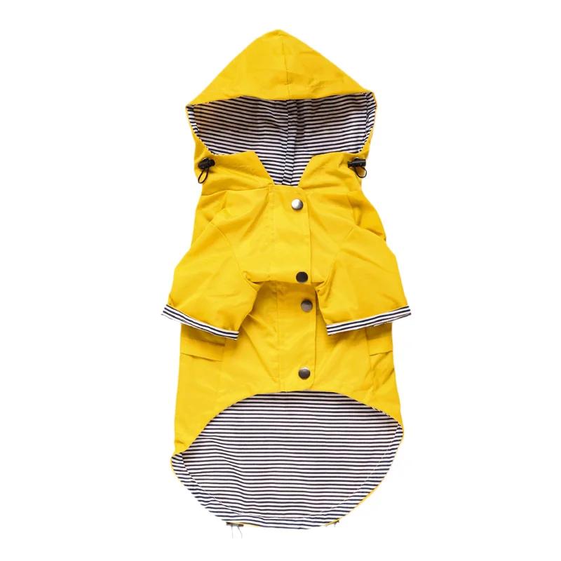 Modischer Französische Bulldogge Haustier Regenmantel Für Kleine Mittlere Hunde Wasserdichte Welpen Hundekleidung Mops Corgi Pitbull Mascotas Regenmantel (Yellow,XXL-advise 8-13kg) gelb