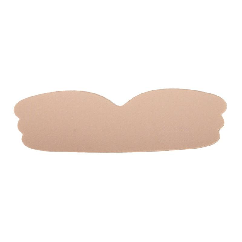 Unsichtbarer Push-Up-BH, trägerlose BHs, Silikon, selbstklebende BHs, Nippelabdeckung, Brüste, geraffte Bralettes, Braut, Hochzeit M