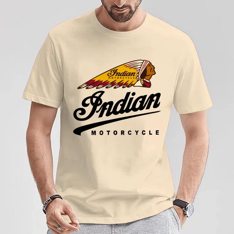 2024 männer T Shirt Casual Indians Motorrad T-shirt Grafik Übergroßen Motorrad Biker Cafe Racer Chopper Vintage Streetwear S-5XL L armee grüne