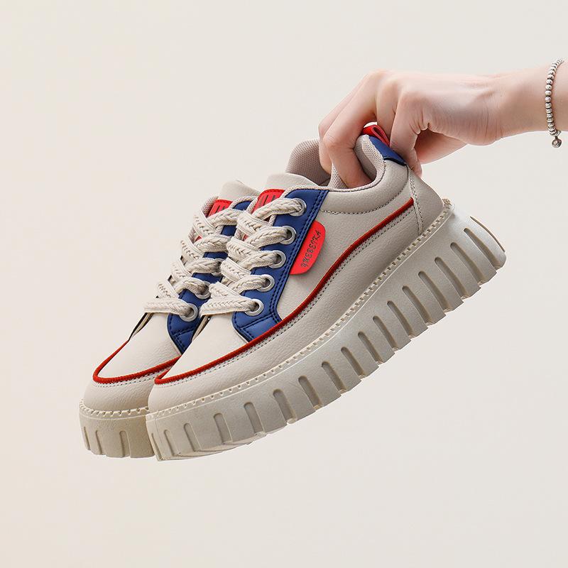Weiße Schuhe für Frauen Neue Herbststudenten All-Match Casual Ins Fashion Schuhe Dicke Unterseite Fashion Sneakers 40 blau