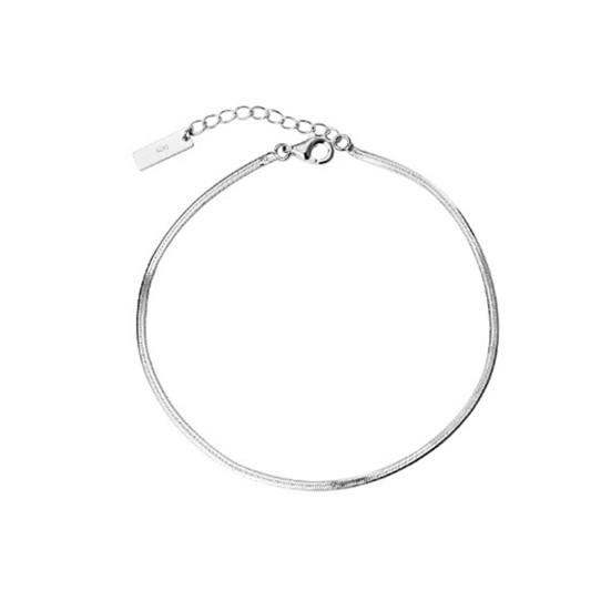 Einfache Frauen Fußkettchen Einstellbare Verlängerung Länge Fuß Kette Anhänger Fuß Armband Stilvolle Schmuck Geschenk silber