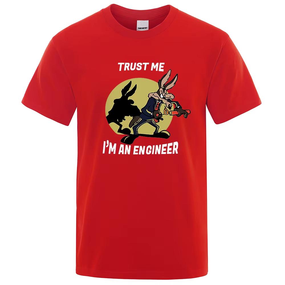 Herren Trust Me Im An Engineer T-Shirt Reines Baumwoll-Vintage-T-Shirt 2026 Neues Baumwoll-T-Shirt für Herren Herren Sport-T-Shirt L