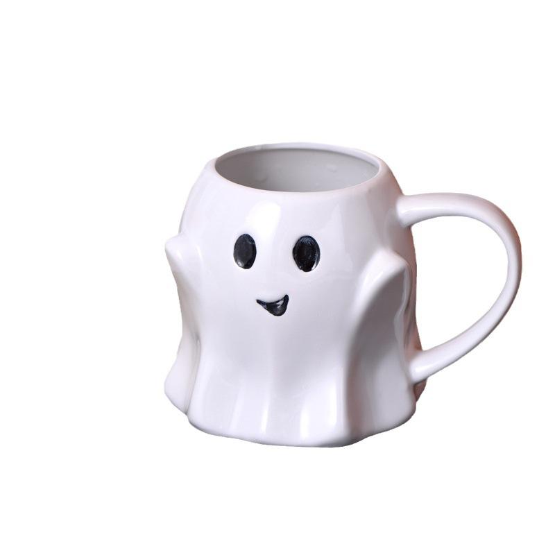Ostern Halloween Geist Elf 3D Kreative süße Paar Tasse Geschenk Nachmittagstee Frühstück Milch Tasse Home Office Trinken Keramik Tasse 350ml white