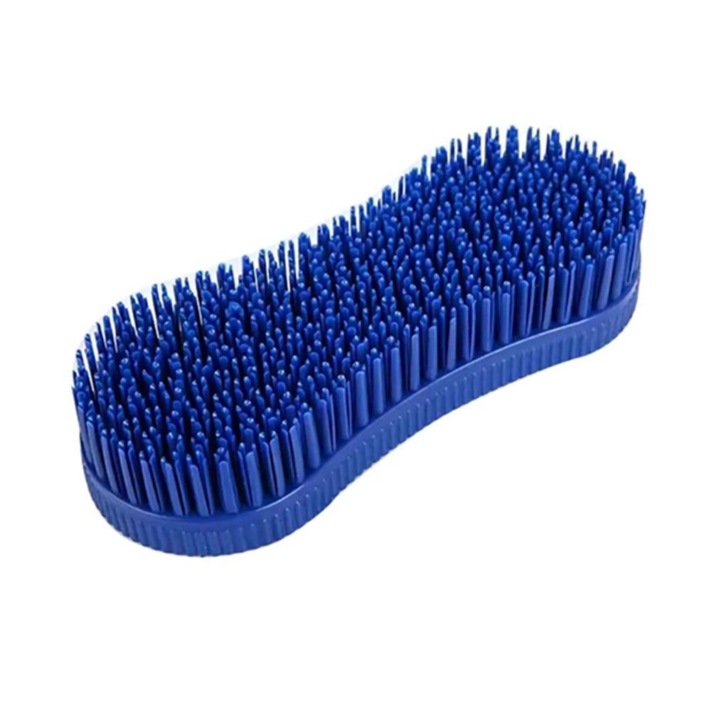 1 Stück Bürste mit harten Borsten zur Pferdepflege, buntes Reitsport-Massagegerät zur effektiven Reinigungspflege blue