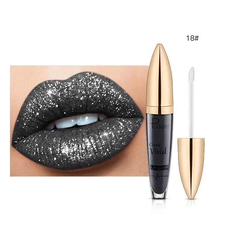 18 Farbtöne, langanhaltender Lippenstift mit Diamantglanz und Glitzer- und Perlglanz-Finish, Lipgloss, flüssiger Lippenstift, Make-up, Karnevalsgeschenke zum Valentinstag 18