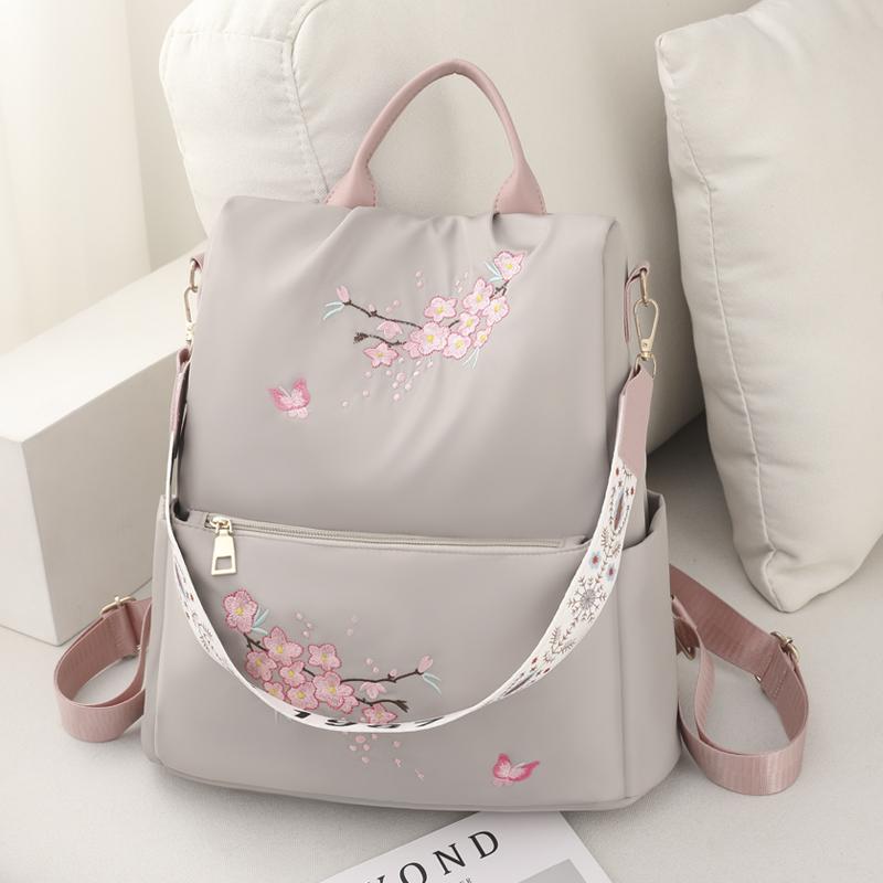 Wasserdichte Oxford Frauen Rucksack Mode Anti-diebstahl Frauen Rucksäcke Blume Drucken Mädchen Schule Tasche 2023 Sommer Großen Rucksack rosa