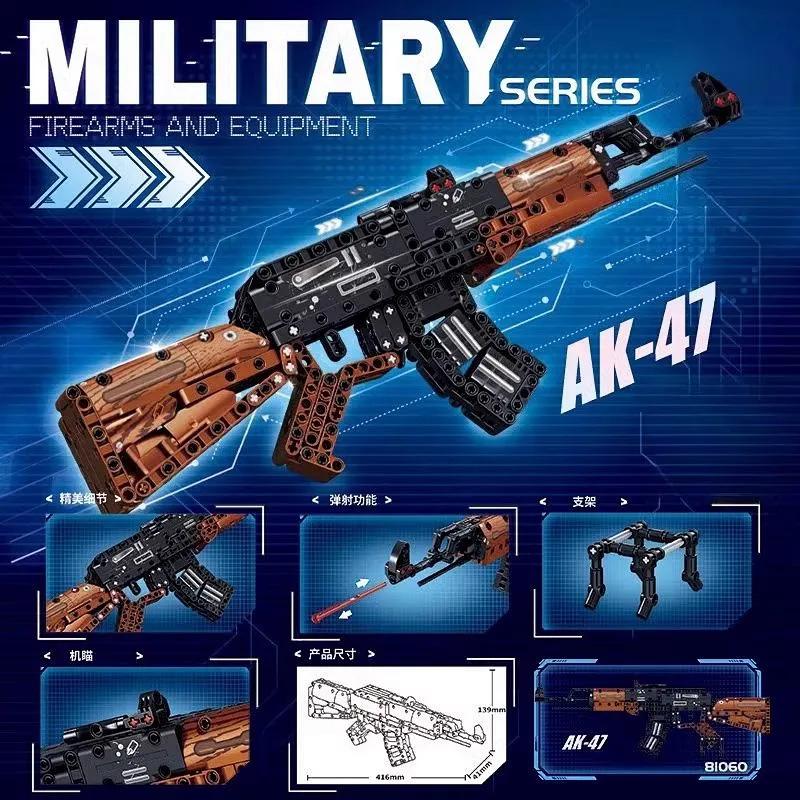 Militärserie Zweiter Weltkrieg 98k AK47 Baustein-Set Spielzeug Kinderfest Geschenk Bausteine Jungen DIY Montage Geschenk