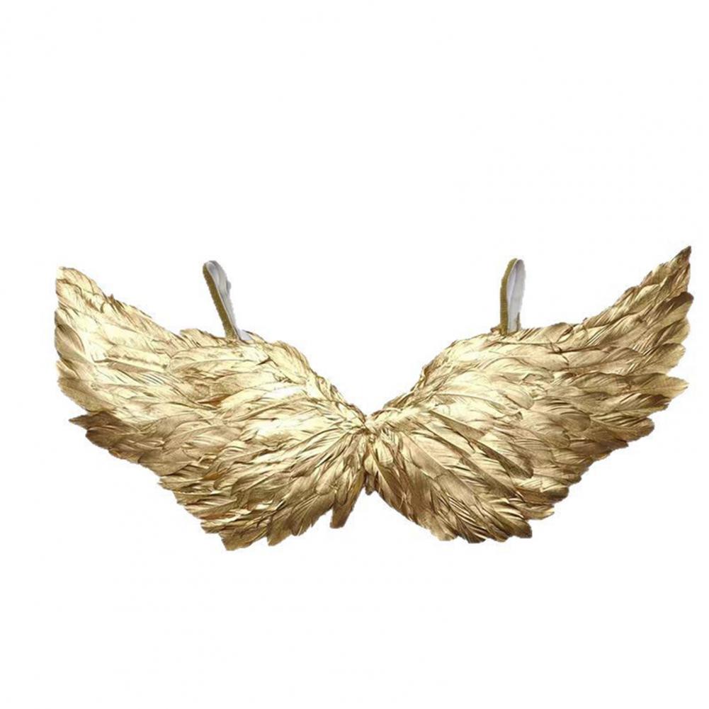 Erwachsenen Engel Flügel Accessoire Engel Flügel Kostüm Elegante goldene Engelsflügel für Erwachsene Kinder Karneval Maskerade für Halloween beige