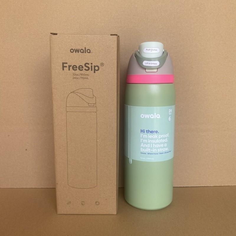 Owala Vakuum 32oz Sport-Wasserflasche Mit Isolierung Für Outdoor-Aktivitäten Und Geschenke Avocado Green
