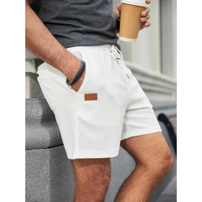 Sommer Herren Einfarbig Outdoor Sportshorts Atmungsaktiv Locker Fitness Trainingskurze Hosen Herren Jogginghosen S weiß