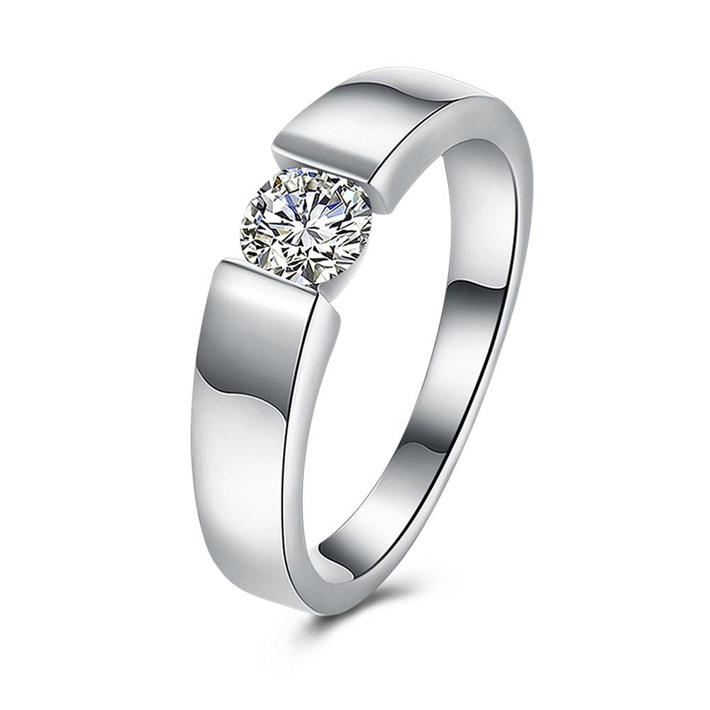 Charm 925 Sterling Silber Ringe für Damen Kristall Größe 7/8/9/10 Modeschmuck 10