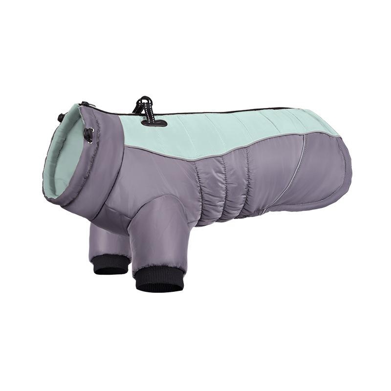 Wasserdichte Hundekleidung mit zwei Hosenbeinen, Puffer für große Hunde, verstellbare Wintermäntel, dicke, warme Haustierkleidung für mittelgroße und große Hunde XS