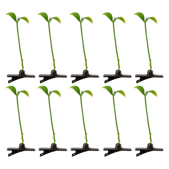 10 Teile/satz Bean Sprout Haar Clips Kreative Kunststoff Pflanze Haar Barrettes Feine Verarbeitung Anti-slip Mädchen Haar Pins Haar Zubehör
