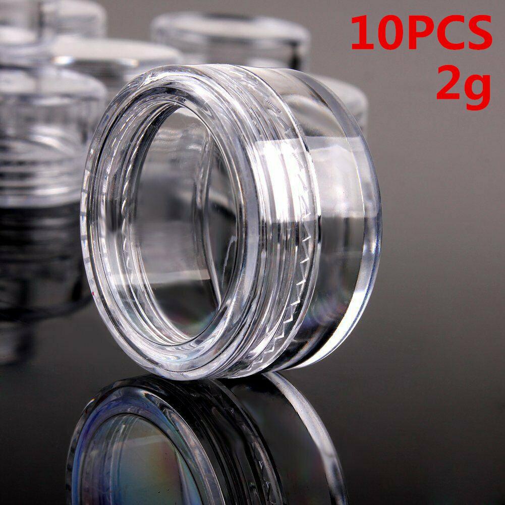 10/50/100PCS Leere Kunststoff Klare Kosmetik Gläser Make-Up Behälter Lotion Flasche Fläschchen Gesicht Creme Probe Töpfe gel Box 2g/3g/5g/10g 10pcs * 2g