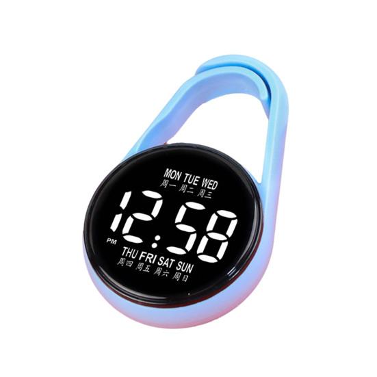 Prüfungs-Schlüsselanhänger Digitale Uhr Tasche LED Touch-Uhr Tragbare Clip-On-Uhr für Gürtel Rucksack Schüler Schulprüfungen
