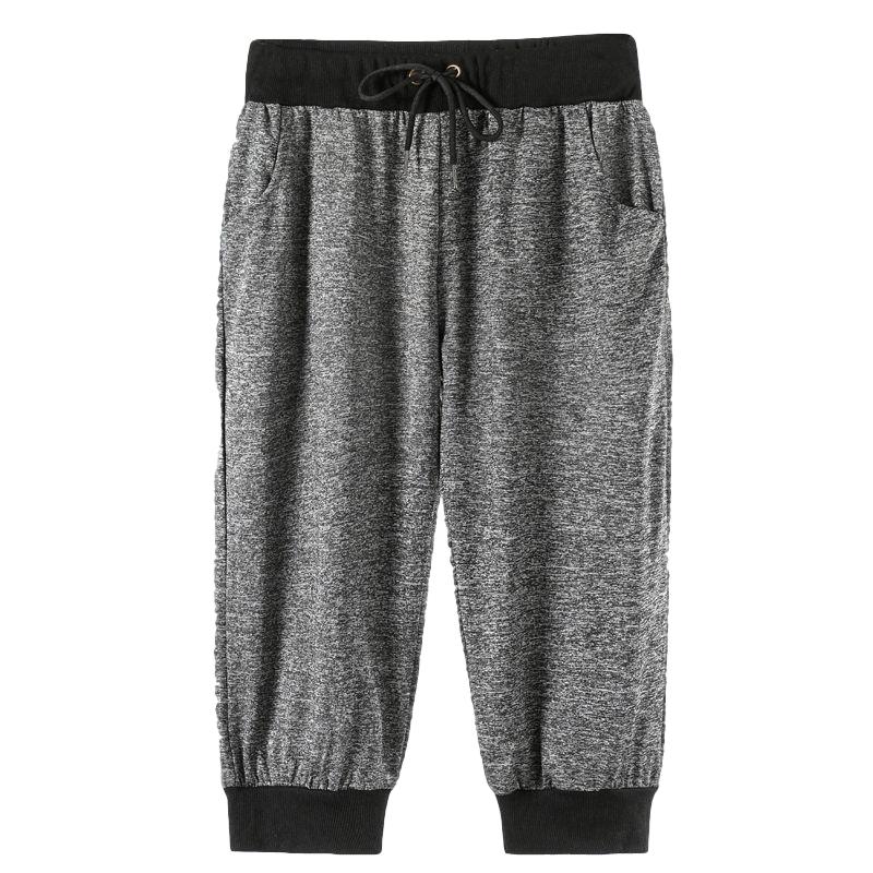 Ice Silk Cropped Pants Herren Loose Summer Thin Casual Pants Große Größe Sport Running Schnelltrocknende Shorts 7 Punkte Pants Tide 5XL