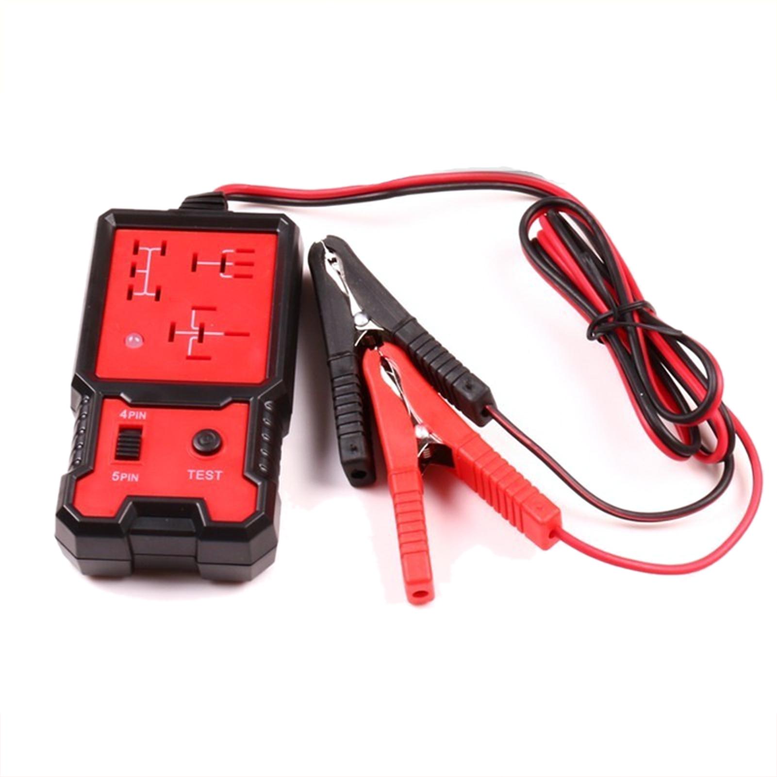 Kfz-Relaistester, Kfz-Relais-Detektor, Kfz-Relais-Detektor, Fehleranalysator, 12 V, 24 V, 4-polig schwarz rot