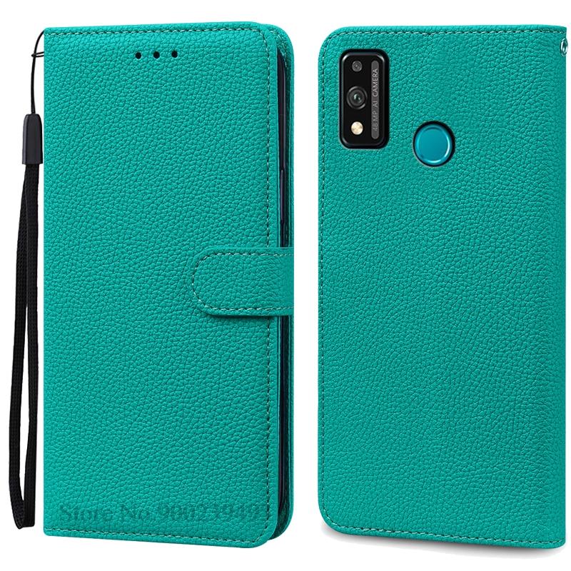 Für Honor 9X Lite Hülle Leder Flip Wallet Case Für Honor 9X Lite JSN-L21 JSN-L22 JSN-L23 Hülle Honor 9 X Lite Handyhülle Fundas For Honor 9X Lite cyanblau