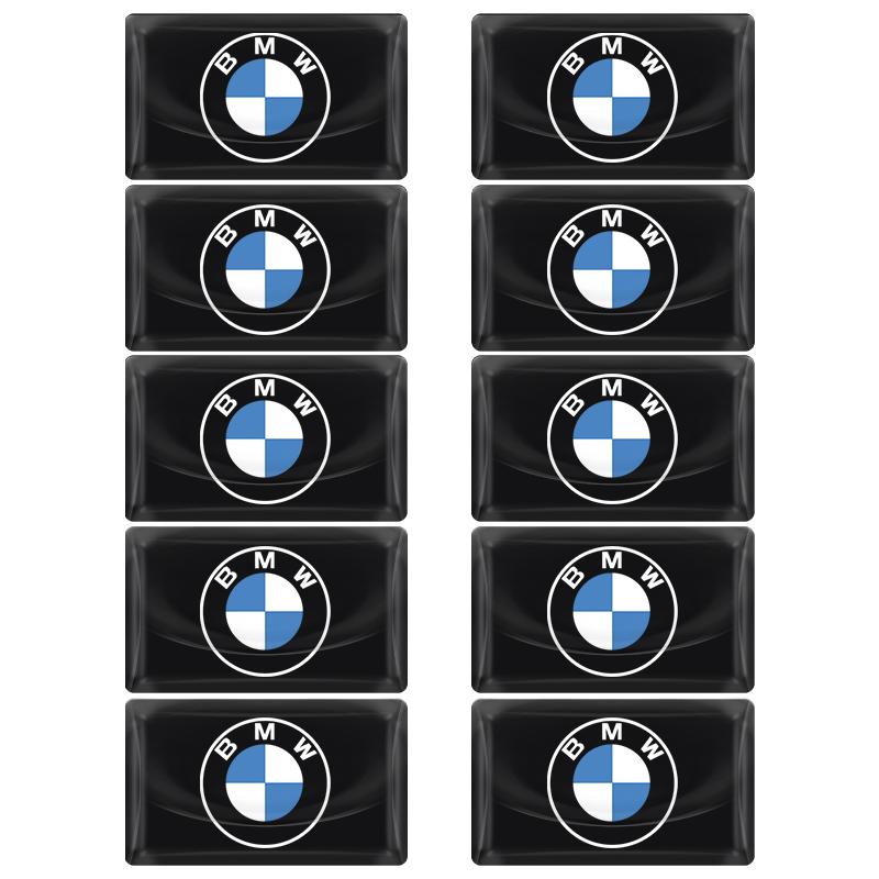 2/10 Stück Kohlefaser M LOGO Emblem Lenkrad Auto 3D Aufkleber Für BMW M X5 X6 E90 E92 E93 F20 F21 F30 F31 F32 E60 E46 POWER 10PCS BMW