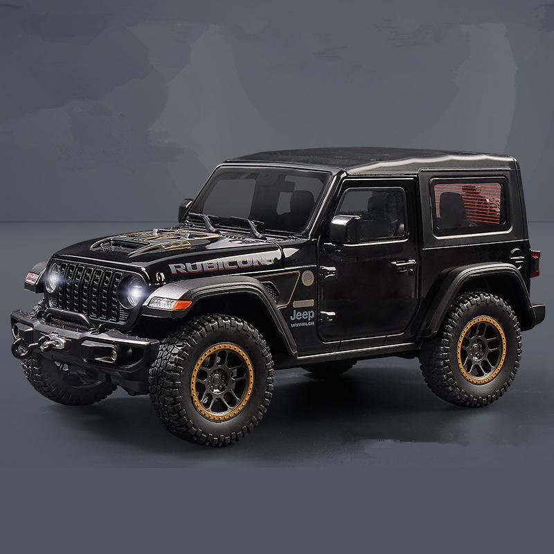 1/18 Jeeps Wrangler Rubicon Legierung Automodell Druckguss Metall Geländewagen Automodell Simulation Sound Licht Kinderspielzeug Geschenk