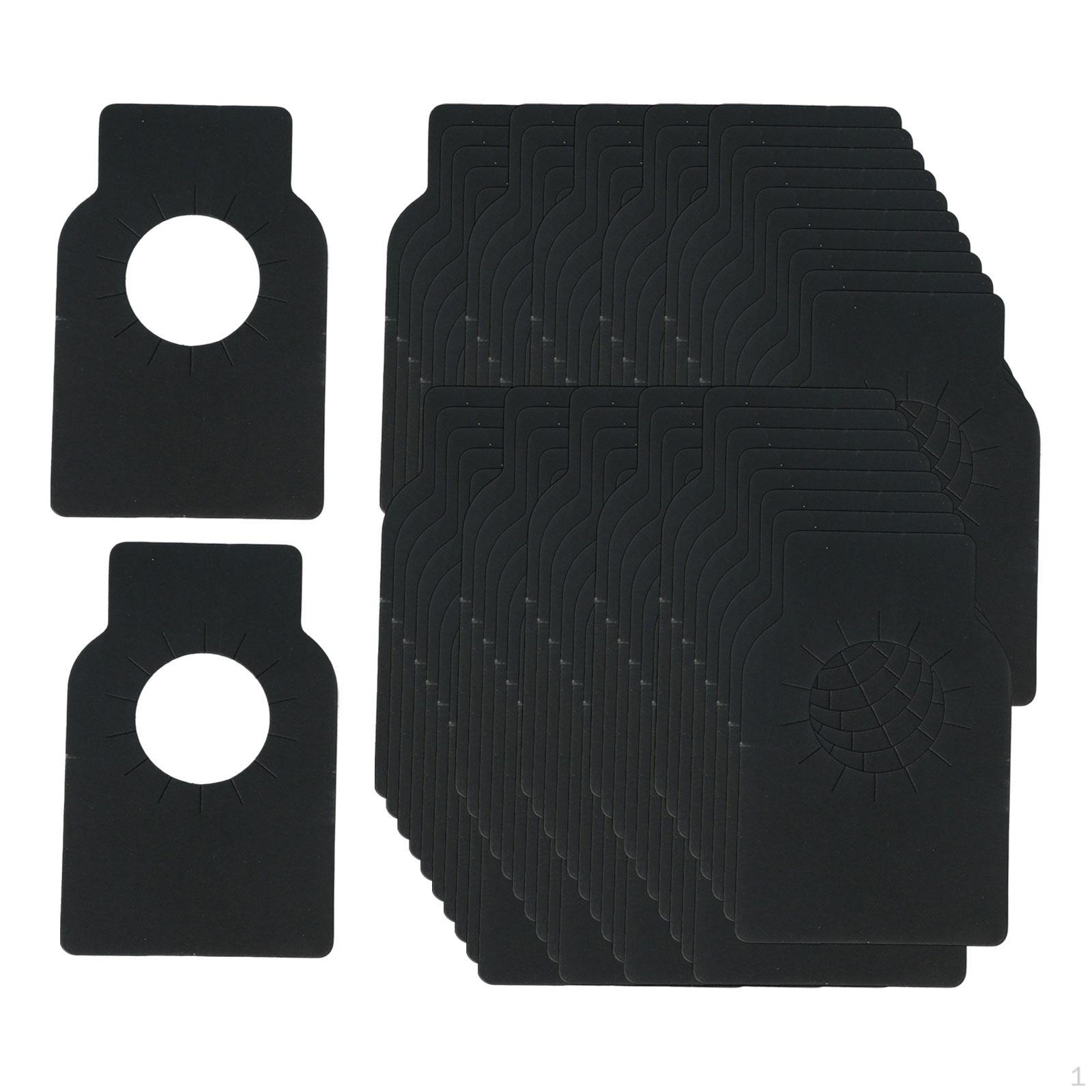 100 stück Wein Flasche Tags Getränke Unterscheiden Etiketten Champagner Hängen Doppelseitige schwarz