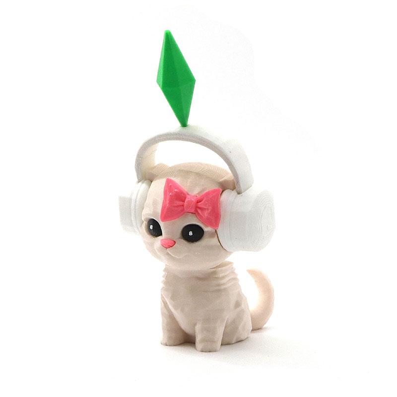Dekorationsfigur „Die Sims Plumbob tanzende Katze“ (Sims-Katze, tanzende Katze) – Autodekoration – Needoh Dolls für die Dekoration von Wohnräumen