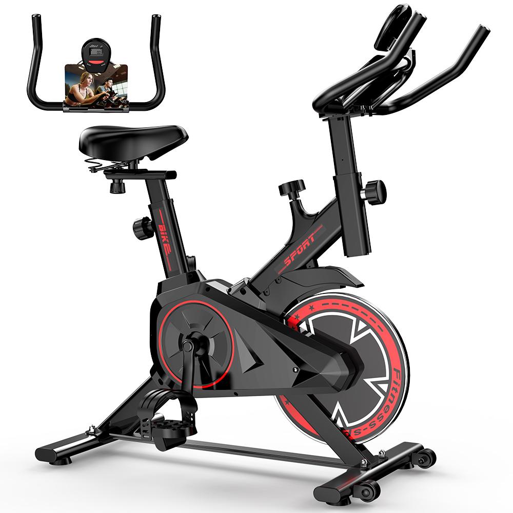 Heimtrainer QK101 100 Magnetische Widerstandsstufen 120 kg Maximales Benutzergewicht 6kg Schwungrad mit Klarer LCD-Anzeige schwarz