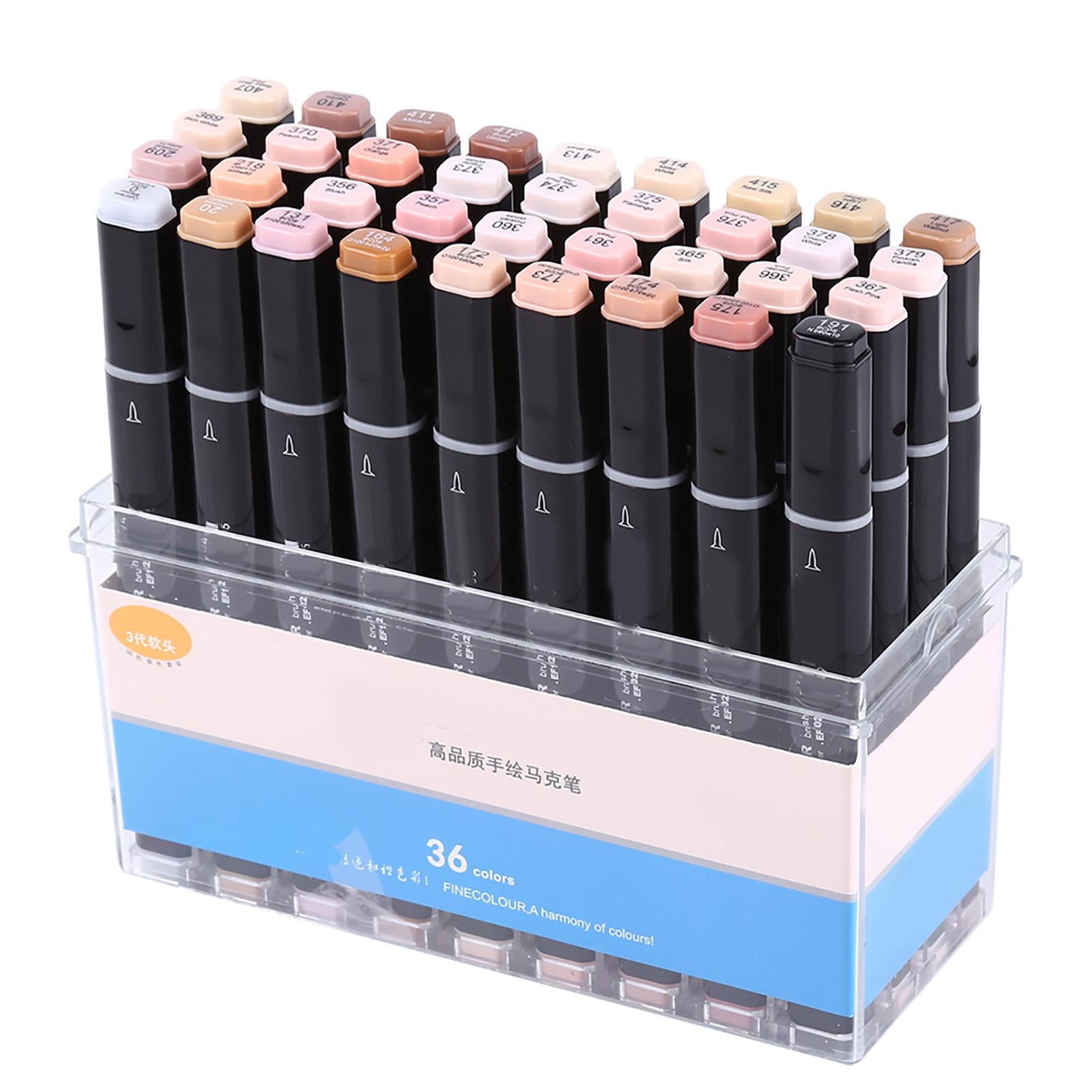 122436 Farben Kunst Alkohol Twin Brush Marker Stifte Hautfarben Set zum Malen Hervorheben bunt