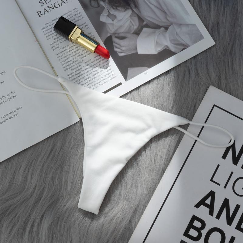 Nahtloser String Heiße Versuchung Bikini T-Rücken Niedrige Taille G-String Sexy Slips M-XL L weiß