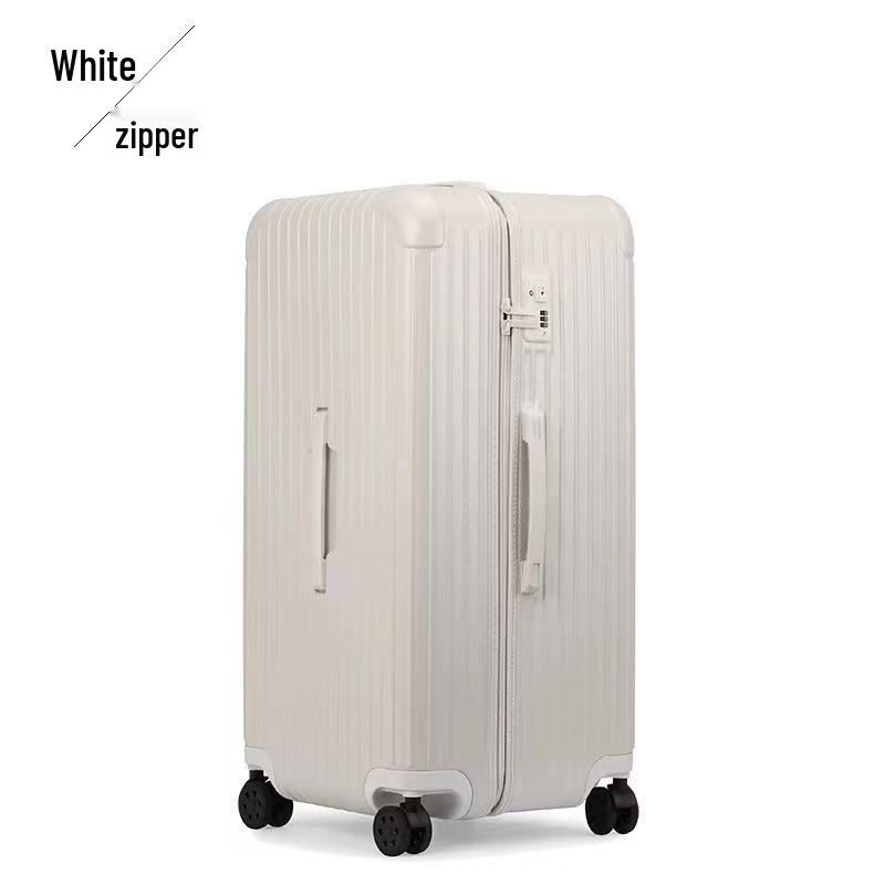 32-Zoll Koffer mit großer Kapazität und Rollen, 28-Zoll Ultraleichter Spinner, 26-Zoll Damen Gepäck, Herren Sportstil 22-inch Sports Zipper white