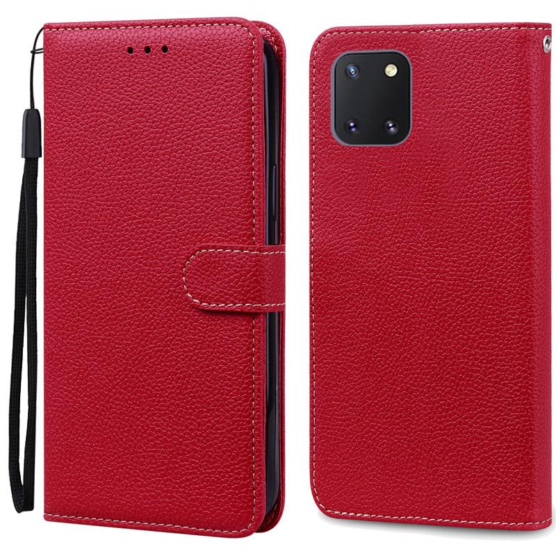 Note 10 Lite Case For Samsung Galaxy Note 10 Lite Case Wallet Leather Flip Case For Samsung Note 10 Lite Cover Coque Fundas Galaxy Note 10 Lite dunkelrote