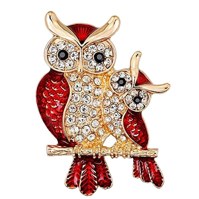 Eulen Brosche Weihnachtsgeschenke Pins Corsage Zwei Eulen Pins Anzug Retro Broschen