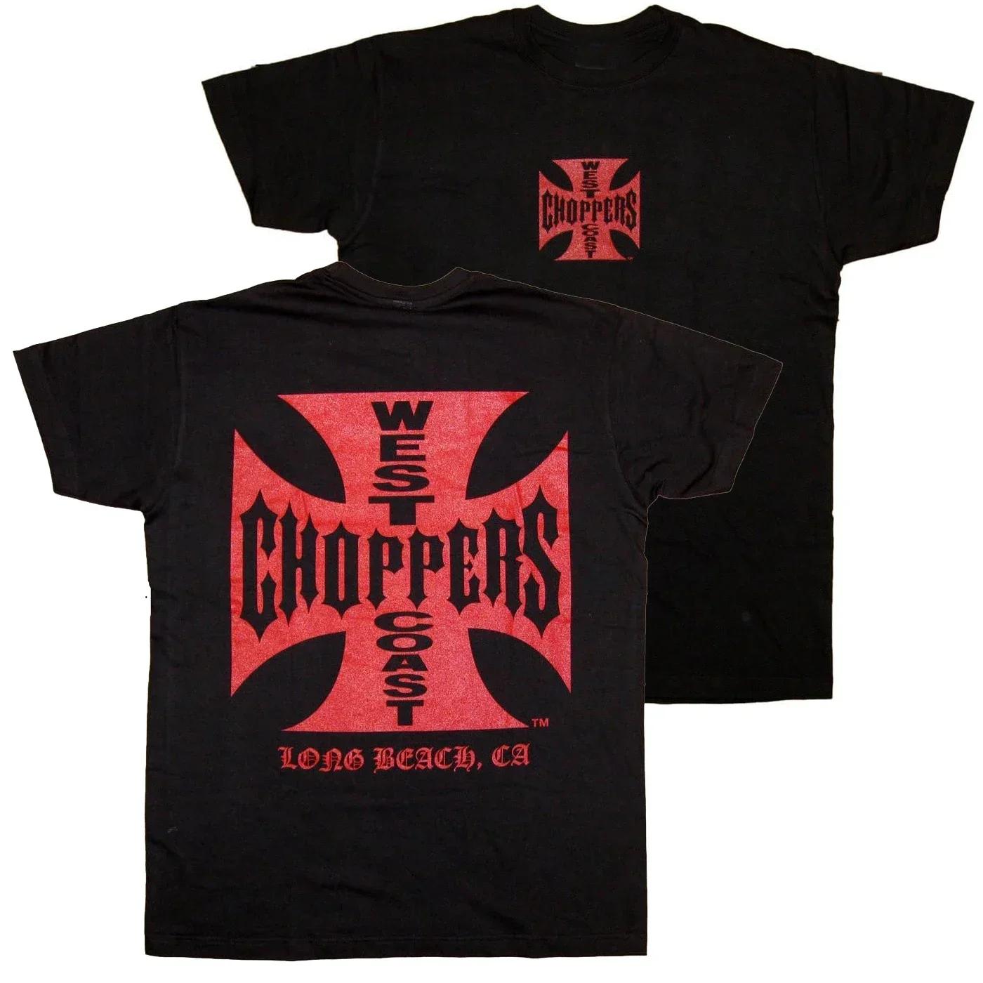 Klassisches Vintage West Coast Eisernes Kreuz Chopper Kalifornien T-Shirt Rundhals Kurzarm Lässiges Herren T-Shirt Größe S-4XL 5XL bunt