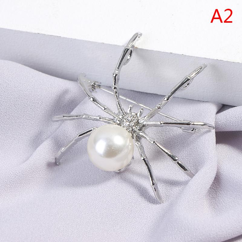 1 Stück Spinnenbrosche weibliche Corsage Geschenke Herren Accessoires Modeschmuck weiß