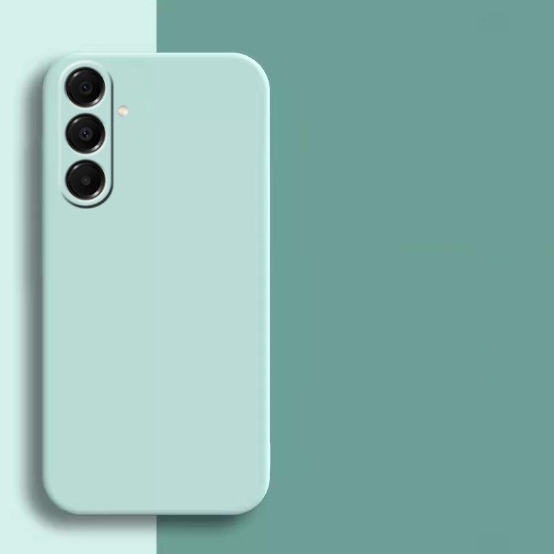 Für Samsung A17 Hülle Abdeckung Samsung Galaxy A17 Capas Handy Rückseite Bumper Original Flüssigsilikon Weich TPU Fundas Samsung A17 A 17 Galaxy A17 hellgrüne