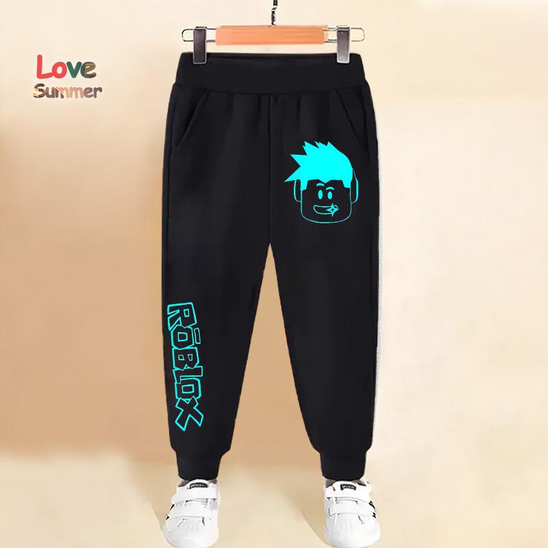 Jungenhosen Roblox Kinderhosen Heißes Spiel Print Hosen für Kinder Jogginghosen Lässige Kinderkleidung 4-14 Jahre Geburtstagsgeschenk 130cm