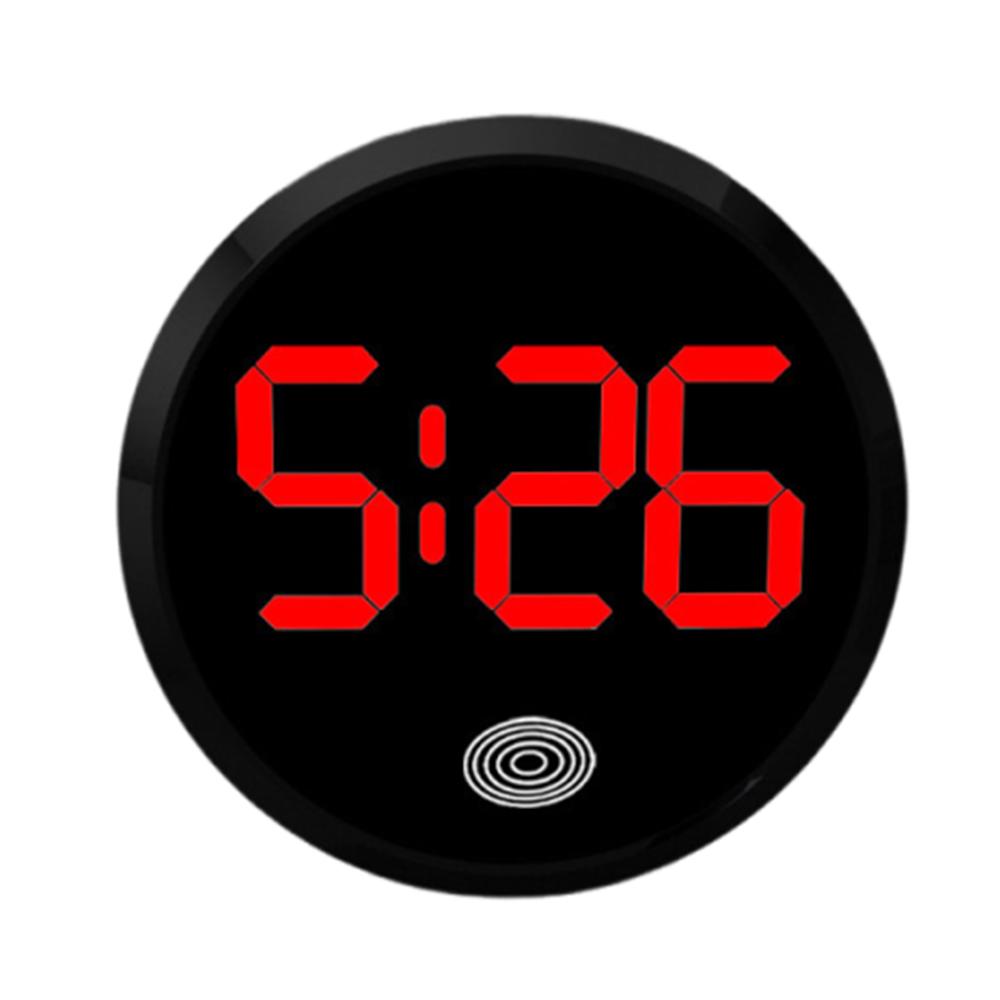 LED-Zeitanzeige Digitaluhr Mini LED Elektronische Uhr Kreative Auto Armaturenbrett Uhr Home/Büro Black - Red Light