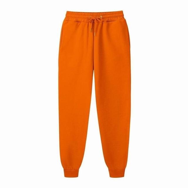 Damen-Jogginghose, lässige lange Hose, Jogger-Hose, lockere Hose, Sport-Fitness-Hose S orange