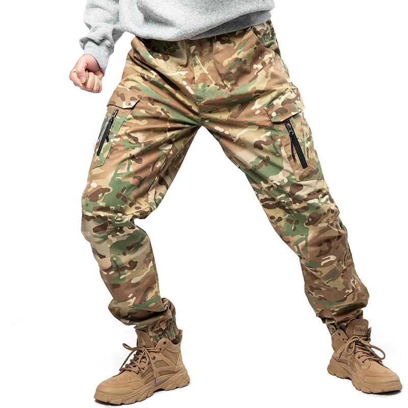 Taktische Joggerhose Herren Streetwear US Army Military Camouflage Cargohose Arbeitshose Urban Casual Hose XXL camouflage