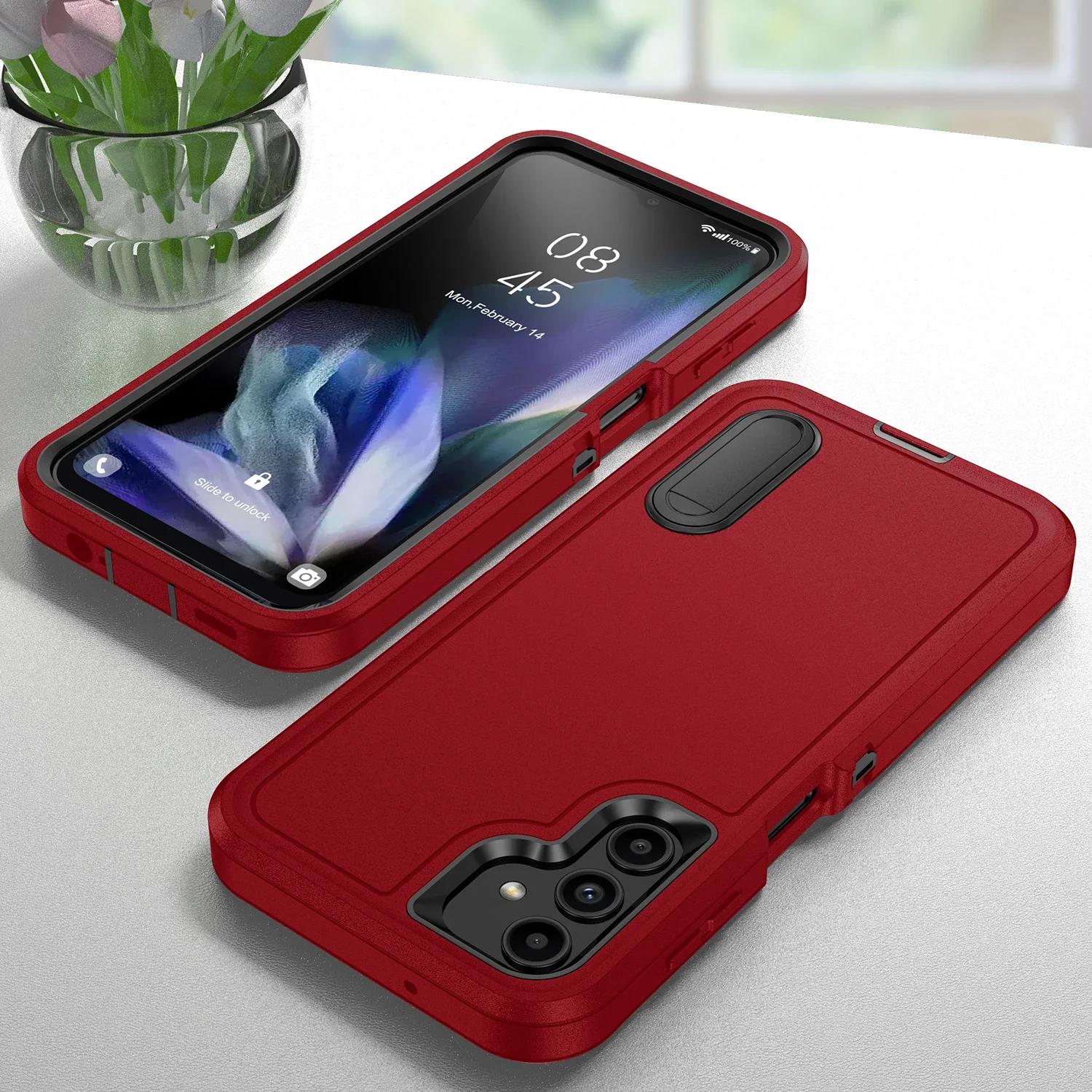 OTT-BOX Stoßfeste Box Robuste Hülle für Für Samsung Galaxy S25 S24 S23 Ultra S22 Plus FE A56 A36 A26 A16 A06 Ständer Rüstung Handyhülle For Samsung S22 Plus