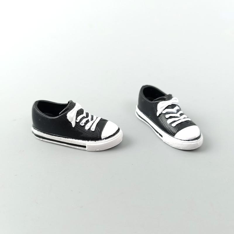 Mode Turnschuhe Für Barbie Puppe Schuhe Bunte Casual Puppe Schuhe Für Blythe Licca Puppe Schuhe Für Momoko 1/6 Puppen Zubehör schwarz